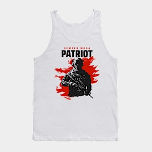 TRUMP-SEMPER MAGA-PATRIOT-WHITE-T-SHIRT Tank Top